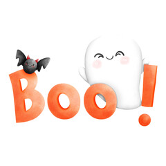 Fototapeta premium Boo white ghost 