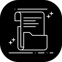 Folder Backup Business and Finance icon with black filled style. internet, data, file, information, technology, network, document. Vector illustration