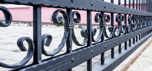 Wrought Iron Fence. Metal fence
