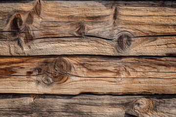 Weathered beauty and rich textures of rustic wooden planks or logs, adding a touch of natural charm and warmth to any design. Generative AI.