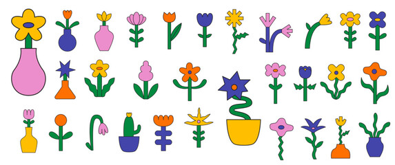 Vibrant Contemporary Flower Graphic 2