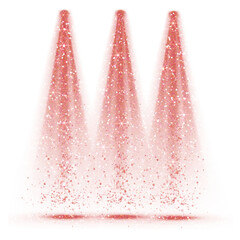 Red glitter Spotlight flat empty scene. Stage spotlight. Show stage light effect. Design for decorating,background, wallpaper, illustration

