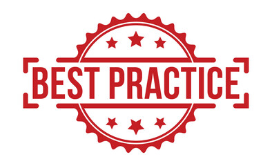 Best Pratice Red Rubber Stamp vector design.