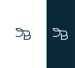 Initial DD, DB Logo Design icon Illustration. - obrazy, fototapety, plakaty