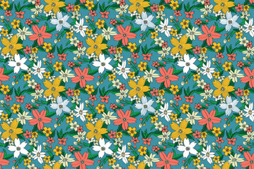pattern with colorful stars