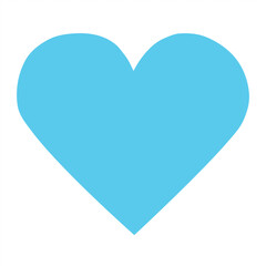 Flat design of blue heart on white