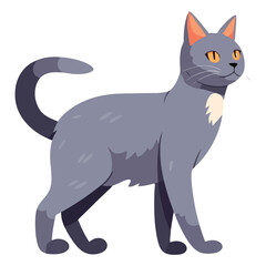 Meow Masterpiece: Captivating 2D Illustration of a Korat Cat
