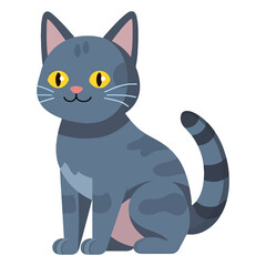 Meow Masterpiece: Captivating 2D Illustration of a Korat Cat