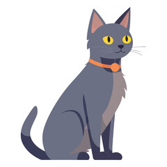Obraz premium Meow Masterpiece: Captivating 2D Illustration of a Korat Cat