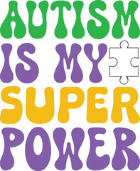 Autism retro svg design eps file