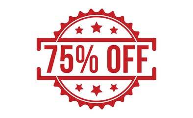 Obraz premium 75% Off Red Rubber Stamp vector design.