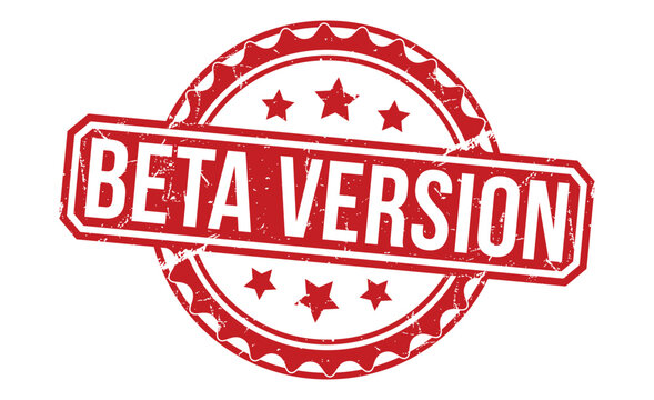 Beta Version grunge Rubber Stamp vector design.