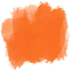 Watercolor Brushstroke Orange Paint