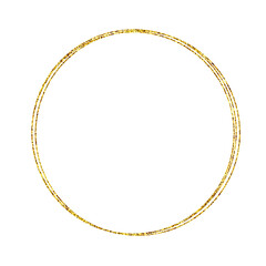 Gold glitter swash shiny round circle frame, rose gold luxury shape illustration element - obrazy, fototapety, plakaty