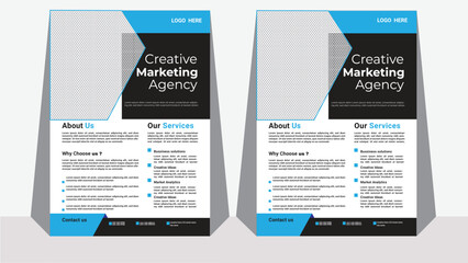 Business brochure flyer design a4 template.modern orange and black design template for poster flyer brochure cover.