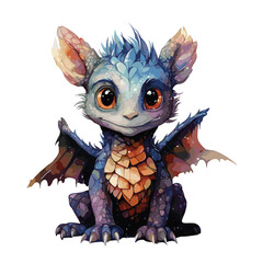 Cartoon dragon. Fairy cute dragonfly icon. Baby fire dragon or dinosaur cute characters isolated vector. Fairytale monsters. Symbol 2024