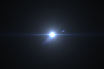 Natural, Sun flare on the black background