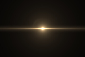 Natural, Sun flare on the black background