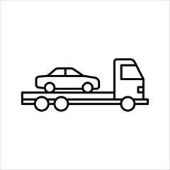 Fototapeta premium Truck icon. Truck tractor. Vector simple flat graphic illustration on white background