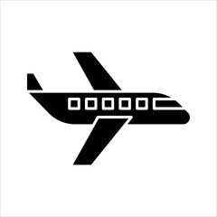 Plane icon. Flight transport symbol. vector illustration on white background