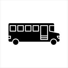 Bus Icon Vector Template Flat Design, vector illustration on white background