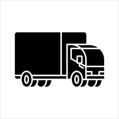 Truck icon. Truck tractor. Vector simple flat graphic illustration on white background