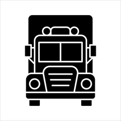 Truck icon. Truck tractor. Vector simple flat graphic illustration on white background