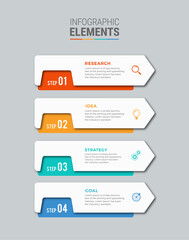 Business infographic template design icons 4 options or steps