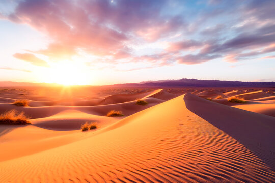 Bright sun on sand dunes © Brown_Photo