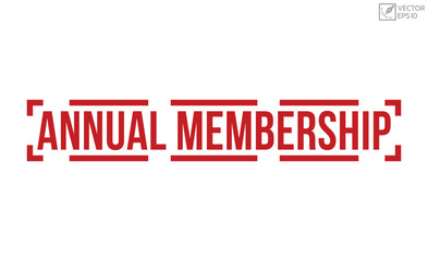 Annual Membership stamp red rubber stamp on white background. Annual Membership stamp sign. Annual Membership stamp.