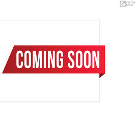 Coming soon banner design Vector illustration.