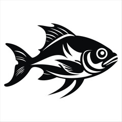 Fototapeta premium Fish vector illustration, isolated on white background.