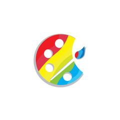 drawing paint logo vector design illustration.