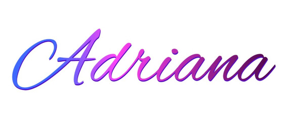 Adriana - light blue and blue color - male name - ideal for websites, emails, presentations, greetings, banners, cards, books, t-shirt, sweatshirt, prints

 - obrazy, fototapety, plakaty