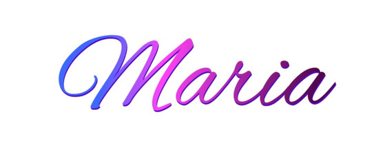 Obraz premium Maria - light blue and blue color - male name - ideal for websites, emails, presentations, greetings, banners, cards, books, t-shirt, sweatshirt, prints