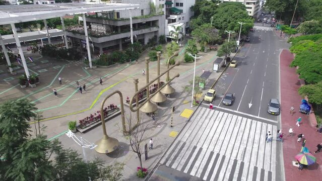 Bird's-eye Perspective: Stunning Drone Footage of Cali's Bustling Streets