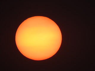 The Sun beautiful round shaped orange star