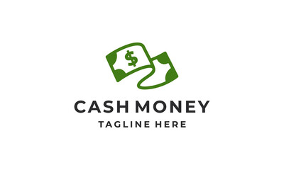 Cash money finance logo design vector