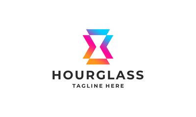 Hourglass simple modern logo design vector	