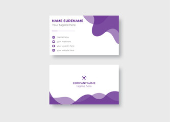 Modern minimal business card design vector template.