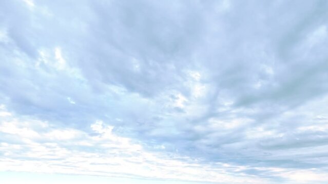 timelapse of the sky with cute light clouds in sky - loop video