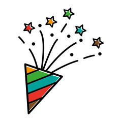 confetti popper icon for graphic and web design