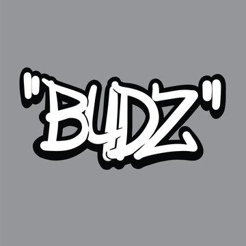 Graffiti budz in style handwritter design art vector illustration