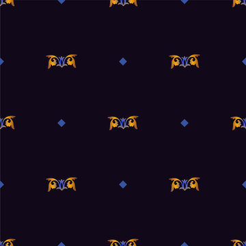 Decorative Asian Folk Seamless Pattern. Traditional Ornament of Asian Nomads: Kyrgyz, Kazakhs, Bashkirs, Tatars, Yakut, Mongols. Ethnic Vector Illustration for Paper Products, Textiles.