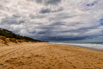 Fototapeta na wymiar Golden Coast Australia Beach Clouds