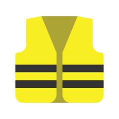 Construction vest icon clipart design template isolated