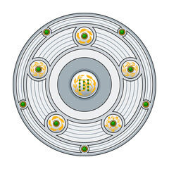 German Football league Trophy. Vector graphic illustration of German Football league Trophy.  © Dabelyu_lbs