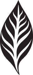 Obraz premium Elliptical Leaf Black And White, Vector Template Set for Cutting and Printing
