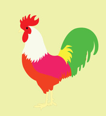 rooster male hen vector design