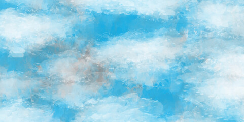 Fototapeta na wymiar Blue watercolor background with abstract cloudy sky concept. Abstract blue watercolor background. Blue sky background with clouds.